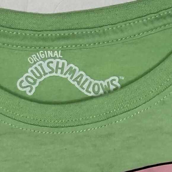 Squishmallows Girls St Patricks Day Rainbow Boxy Short Sleeve Graphic Shirt NEW! - Picture 4 of 8